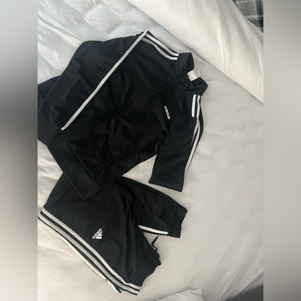 Adidas Black and White Tracksuit